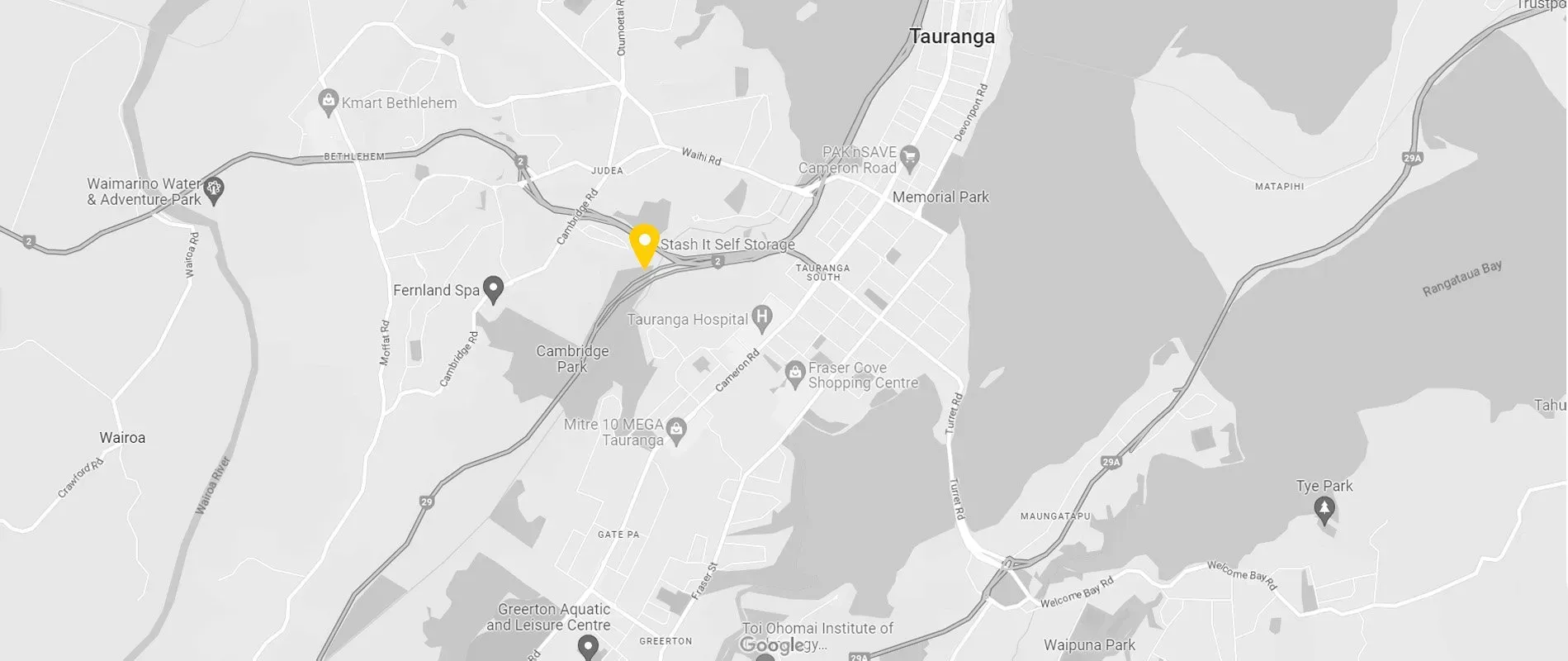 Map of Stash-It Tauranga