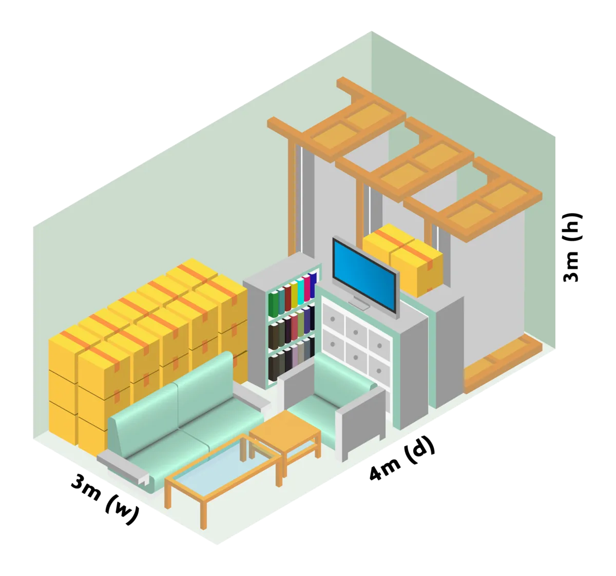 3 bedroom storage unit